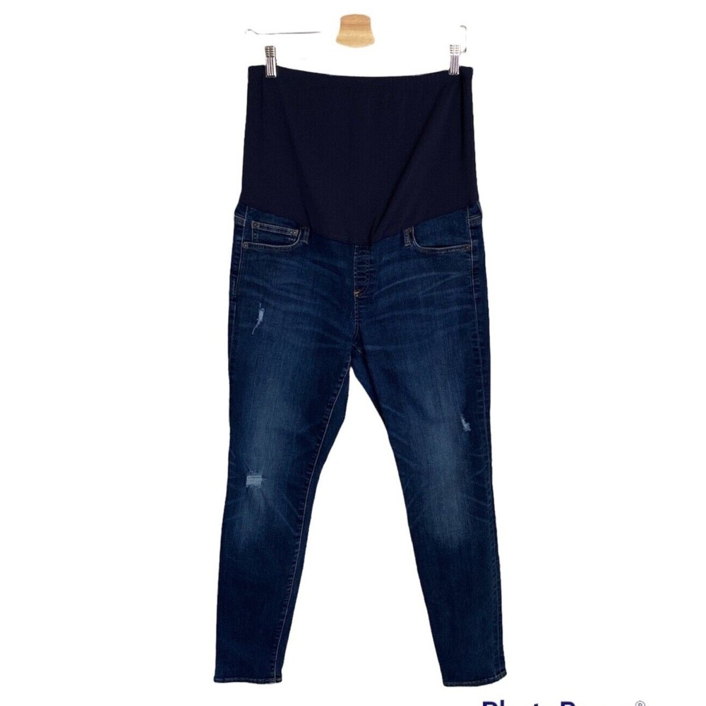 GAP 1969 Womens Maternity Resolution Full Panel True Skinny Jeans Size 14R